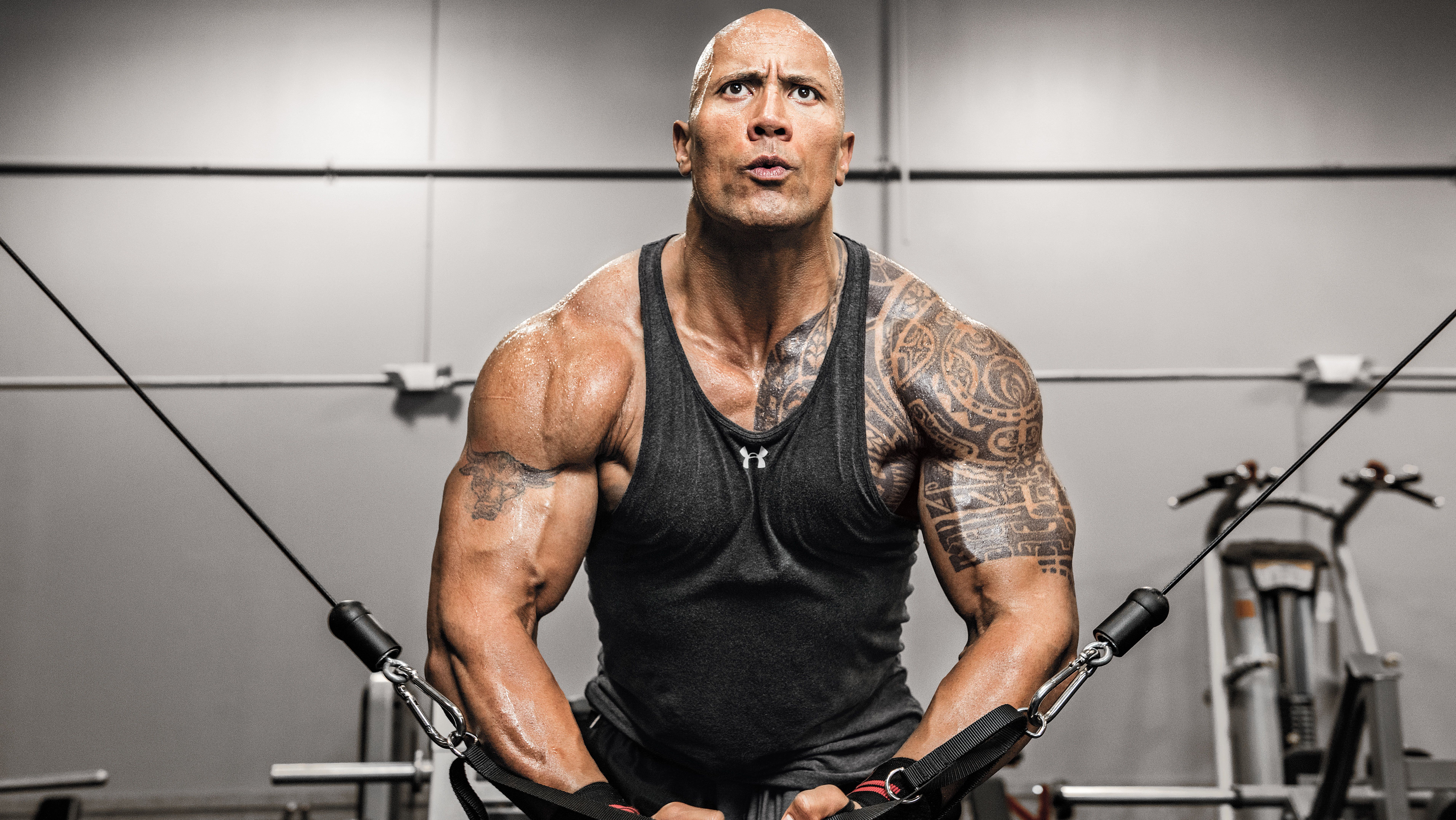 The Rock Flexing